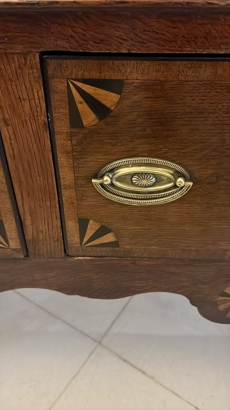 Antique 18th Century George III Oak & Mahogany Dresser Base